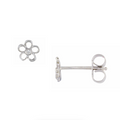 Diamond Buttercup Flower Stud Earrings
