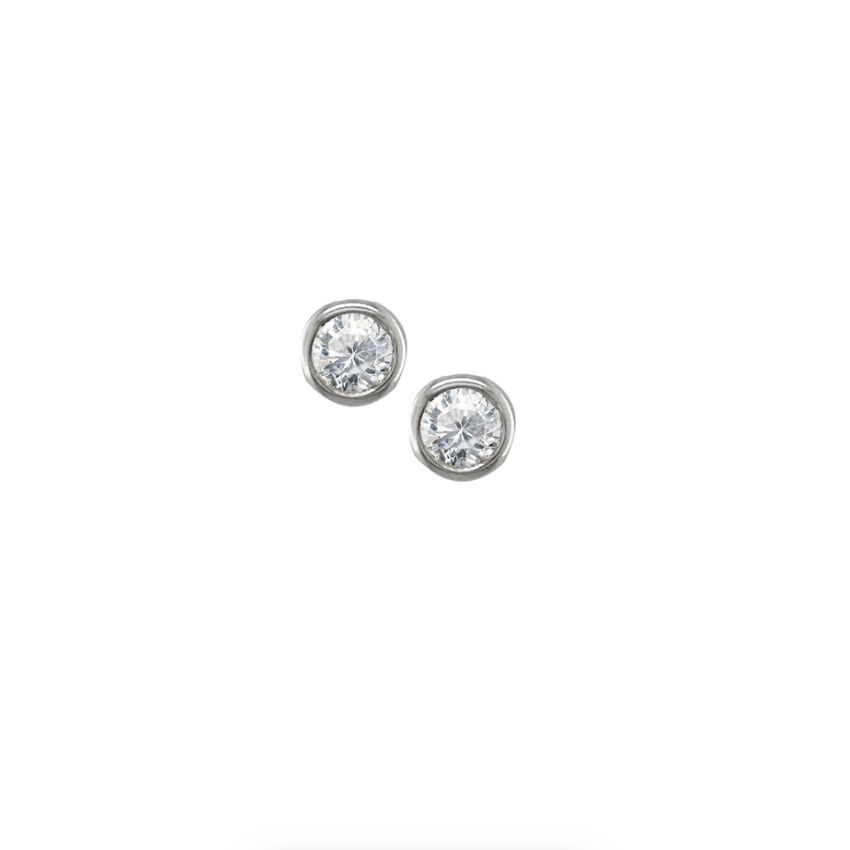 Diamond Solitaire Stud Earrings