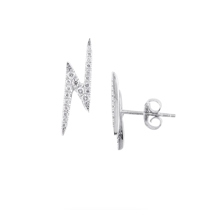 Diamond Zig Zag Drop Earrings