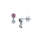 Pink Tourmaline And Moonstone Drop Earrings