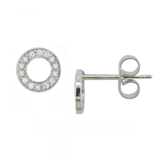 Diamond Circle Meridian Earrings