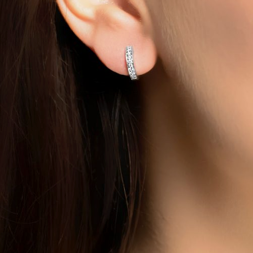 Diamond Hoop Earrings