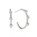 Triple Diamond Hoop Earrings