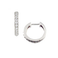 Round Diamond Hoop Earrings