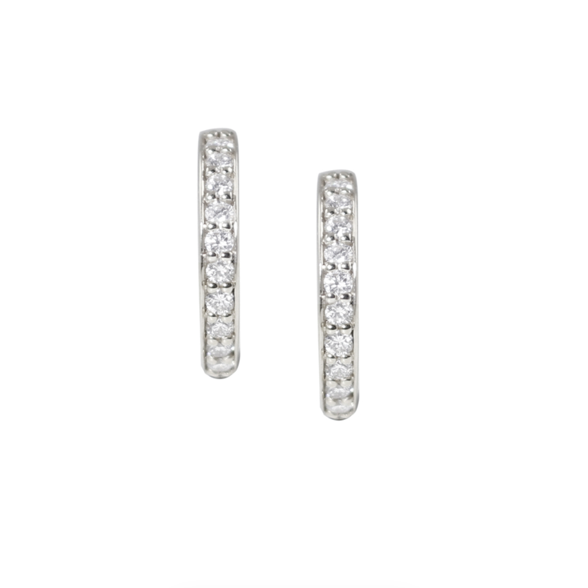 Round Diamond Hoop Earrings