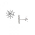 Diamond Snowflake Stud Earrings